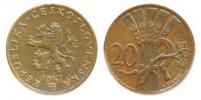 20 hal. 1947 - var.: po stranách hlavy lva paprsky        "RR"